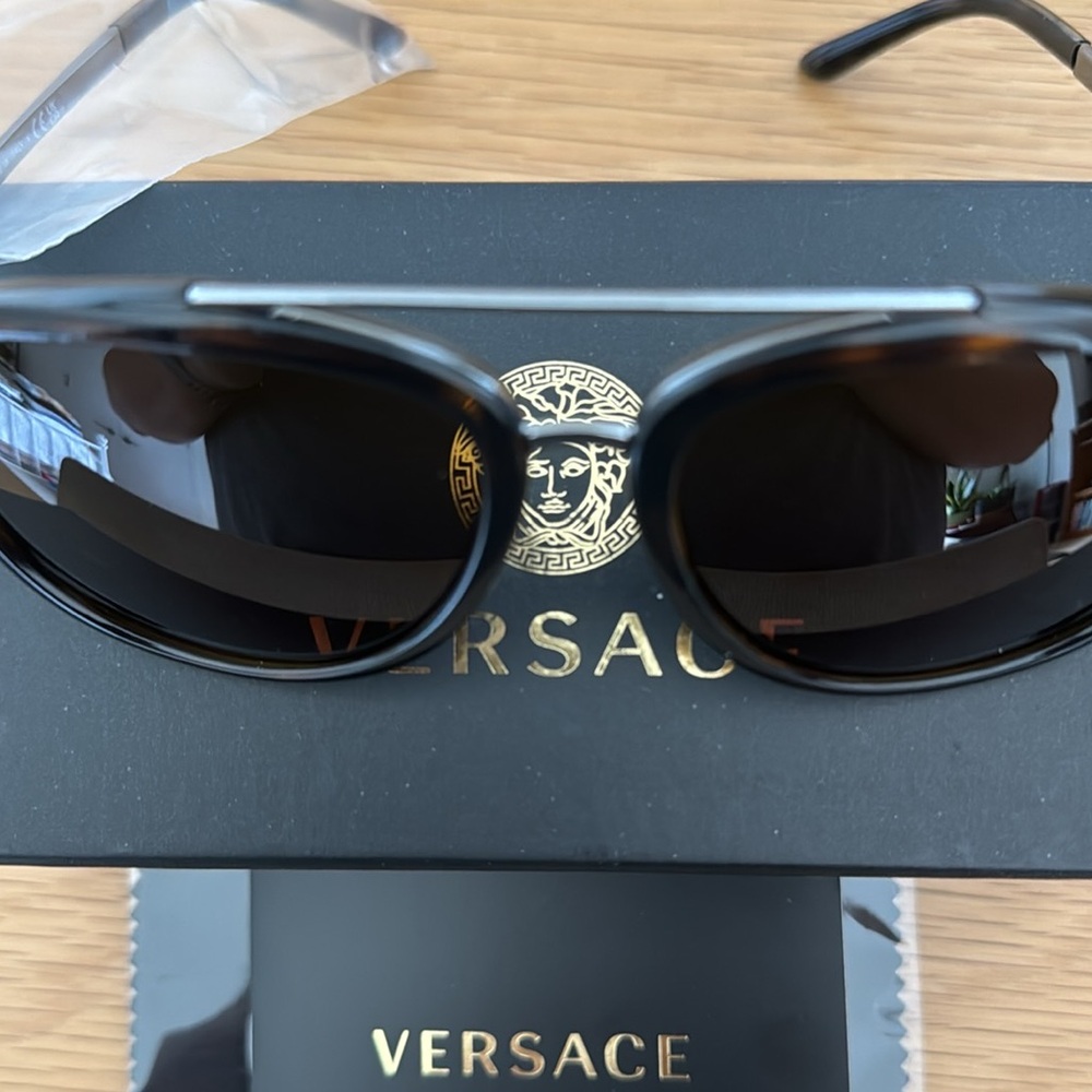 Men’s Versace Pilot Sunglasses Havana Brown